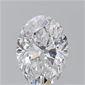 Natural Diamond 0.90 Carats, Oval with  Cut, D Color, SI1 Clarity and Certified by GIA
