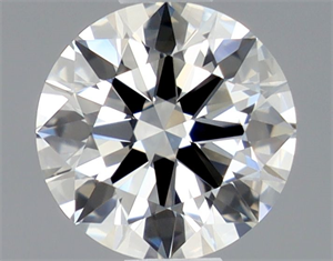 Picture of Natural Diamond 0.53 Carats, Round with Excellent Cut, I Color, VS1 Clarity and Certified by GIA