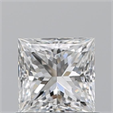 Natural Diamond 0.72 Carats, Princess with  Cut, F Color, VVS1 Clarity and Certified by GIA