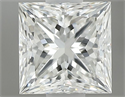 Natural Diamond 0.61 Carats, Princess with  Cut, H Color, VVS1 Clarity and Certified by GIA