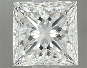 Picture of Natural Diamond 0.61 Carats, Princess with  Cut, H Color, VVS1 Clarity and Certified by GIA