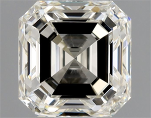Picture of Natural Diamond 0.90 Carats, Asscher with  Cut, K Color, VVS2 Clarity and Certified by GIA