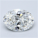 Diamante Natural 4.01 quilates, Ovalado , Color F, claridad VS2 y certificado GIA