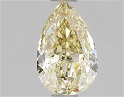 Picture of Lab Grown Diamond 1.51 Carats, Pear with  Cut, Fancy Intense Yellow Color, VS2 Clarity and Certified by IGI