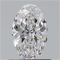 Natural Diamond 0.70 Carats, Oval with  Cut, D Color, VS1 Clarity and Certified by GIA