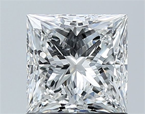 Picture of Natural Diamond 1.00 Carats, Princess with  Cut, E Color, VS2 Clarity and Certified by GIA