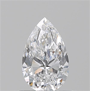 Picture of Natural Diamond 0.72 Carats, Pear with  Cut, D Color, VS2 Clarity and Certified by GIA