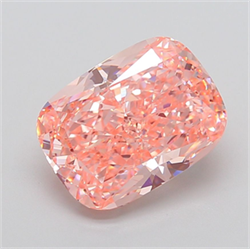 Picture of Lab Grown Diamond 8.36 Carats, CUSHION MODIFIED with  Cut, Fancy Vivid Pink Color, VVS2 Clarity and Certified by IGI