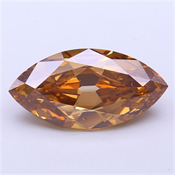 Picture of Lab Grown Diamond 3.18 Carats, Marquise with  Cut, Fancy Brown Color, VS1 Clarity and Certified by IGI