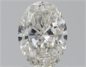 Natural Diamond 1.00 Carats, Oval with  Cut, H Color, SI2 Clarity and Certified by GIA