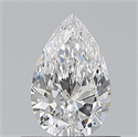 Natural Diamond 0.53 Carats, Pear with  Cut, E Color, VS2 Clarity and Certified by GIA