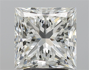 Foto Diamante Natural 3.04 quilates, Princesa , Color H, claridad VVS2 y certificado HRD de