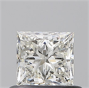 Natural Diamond 0.54 Carats, Princess with  Cut, J Color, VVS1 Clarity and Certified by GIA