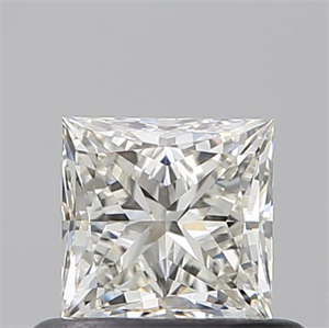 Picture of Natural Diamond 0.54 Carats, Princess with  Cut, J Color, VVS1 Clarity and Certified by GIA