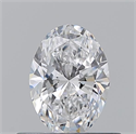 Natural Diamond 0.51 Carats, Oval with  Cut, D Color, VVS1 Clarity and Certified by GIA