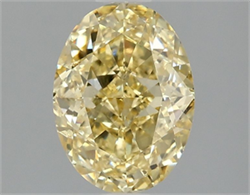 Picture of Lab Grown Diamond 2.01 Carats, Oval with  Cut, Fancy Intense Yellow Color, VS1 Clarity and Certified by IGI