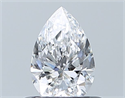 Natural Diamond 0.50 Carats, Pear with  Cut, D Color, VVS1 Clarity and Certified by GIA