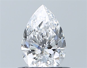 Picture of Natural Diamond 0.50 Carats, Pear with  Cut, D Color, VVS1 Clarity and Certified by GIA