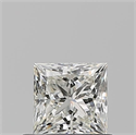 Natural Diamond 0.60 Carats, Princess with  Cut, J Color, VS1 Clarity and Certified by GIA