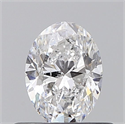 Natural Diamond 0.45 Carats, Oval with  Cut, D Color, SI2 Clarity and Certified by GIA
