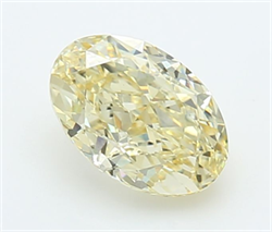 Picture of Lab Grown Diamond 1.54 Carats, Oval with  Cut, Fancy Yellow Color, VS1 Clarity and Certified by IGI