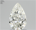 Natural Diamond 1.00 Carats, Pear with  Cut, H Color, VS1 Clarity and Certified by IGI