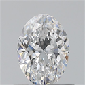 Natural Diamond 0.62 Carats, Oval with  Cut, D Color, VVS1 Clarity and Certified by GIA