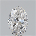 Natural Diamond 0.50 Carats, Oval with  Cut, E Color, VVS2 Clarity and Certified by GIA