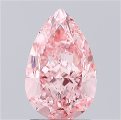 Picture of Lab Grown Diamond 2.02 Carats, Pear with  Cut, Fancy Vivid Pink Color, VS1 Clarity and Certified by IGI