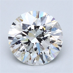 Picture of Natural Diamond 3.05 Carats, Round with Very Good Cut, F Color, SI2 Clarity and Certified by GIA
