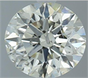 Natural Diamond 0.90 Carats, Round with Excellent Cut, J Color, SI2 Clarity and Certified by IGI