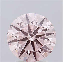 Picture of Lab Grown Diamond 2.50 Carats, Round with Ideal Cut, Fancy Intense Pink Color, VS1 Clarity and Certified by IGI
