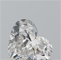 Natural Diamond 0.38 Carats, Heart with  Cut, F Color, IF Clarity and Certified by GIA