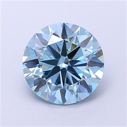 Picture of Lab Grown Diamond 2.53 Carats, Round with Very Good Cut, Fancy Vivid Blue Color, VS1 Clarity and Certified by IGI