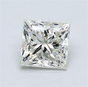 Picture of Natural Diamond 1.00 Carats, Princess with  Cut, L Color, VVS2 Clarity and Certified by GIA
