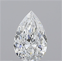 Natural Diamond 0.71 Carats, Pear with  Cut, D Color, VVS2 Clarity and Certified by GIA