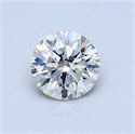 Natural Diamond 0.61 Carats, Round with Very Good Cut, F Color, I1 Clarity and Certified by GIA