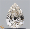 Natural Diamond 0.50 Carats, Pear with  Cut, L Color, VS2 Clarity and Certified by GIA