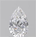 Natural Diamond 0.90 Carats, Pear with  Cut, D Color, SI1 Clarity and Certified by GIA