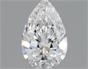 Natural Diamond 0.50 Carats, Pear with  Cut, D Color, VVS2 Clarity and Certified by GIA
