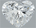 Natural Diamond 0.30 Carats, Heart with  Cut, D Color, VVS1 Clarity and Certified by GIA
