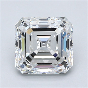 Foto Diamante Natural 1.80 quilates, Asscher , Color F, claridad VVS2 y certificado GIA de