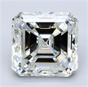 Natural Diamond 3.00 Carats, Asscher with  Cut, I Color, VS1 Clarity and Certified by GIA