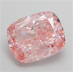 Picture of Lab Grown Diamond 15.55 Carats, CUSHION MODIFIED with  Cut, Fancy Vivid Pink Color, VVS2 Clarity and Certified by IGI