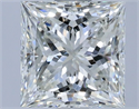 Natural Diamond 1.11 Carats, Princess with  Cut, H Color, VVS1 Clarity and Certified by GIA