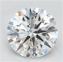 Lab Grown Diamond 2.36 Carats, Round with Excellent Cut, D Color, FL Clarity and Certified by GIA