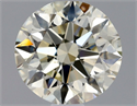 Natural Diamond 0.90 Carats, Round with Excellent Cut, M Color, SI1 Clarity and Certified by HRD