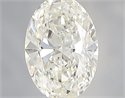 Natural Diamond 0.51 Carats, Oval with  Cut, G Color, VS2 Clarity and Certified by IGI