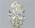 Natural Diamond 1.70 Carats, Oval with  Cut, K Color, VVS2 Clarity and Certified by GIA