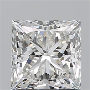 Foto Diamante Natural 1.50 quilates, Princesa , Color H, claridad SI1 y certificado GIA de